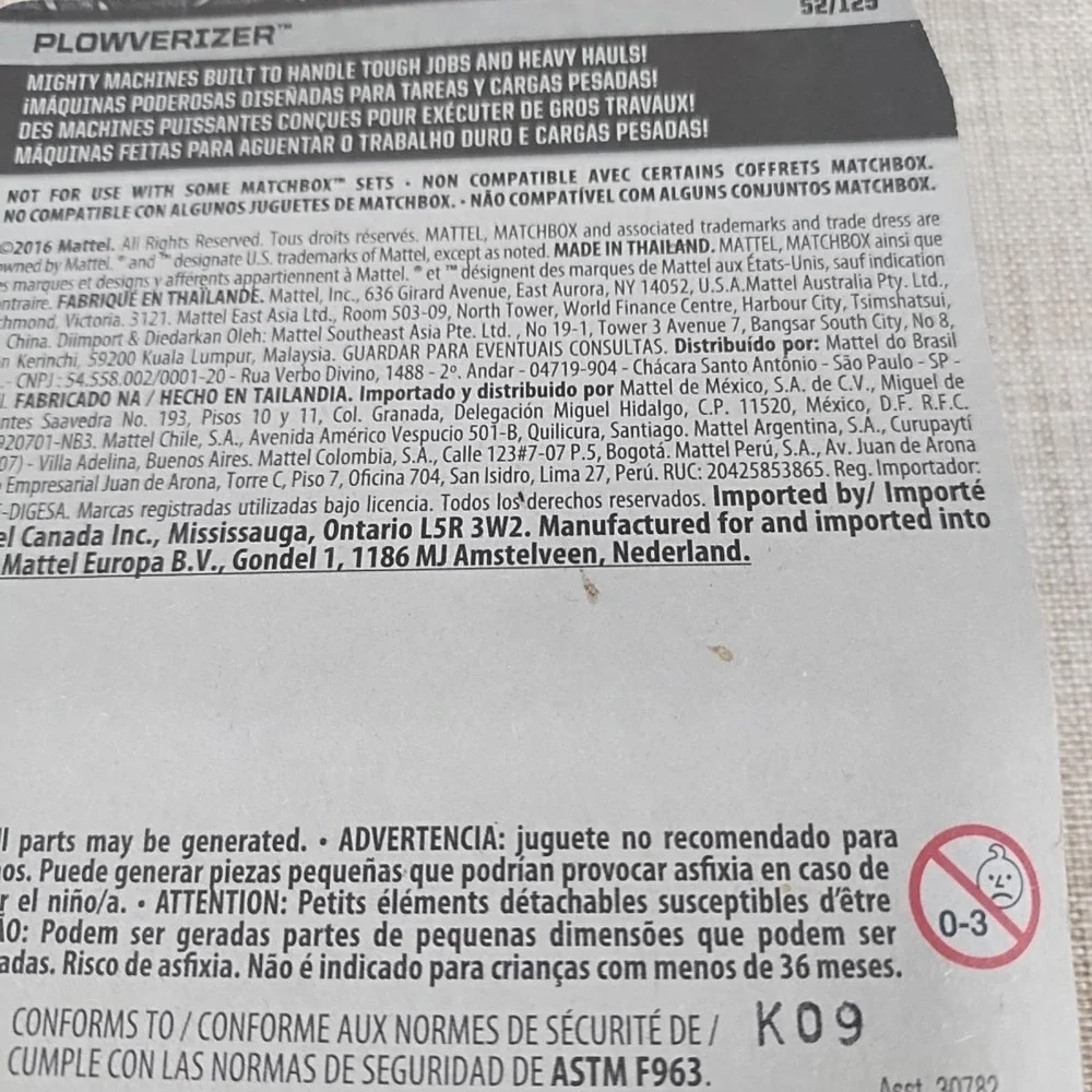 LOT OF 6 1:64 Matchbox MBX Construction 2012 Plowerizer Mercedes Trail Tipper
